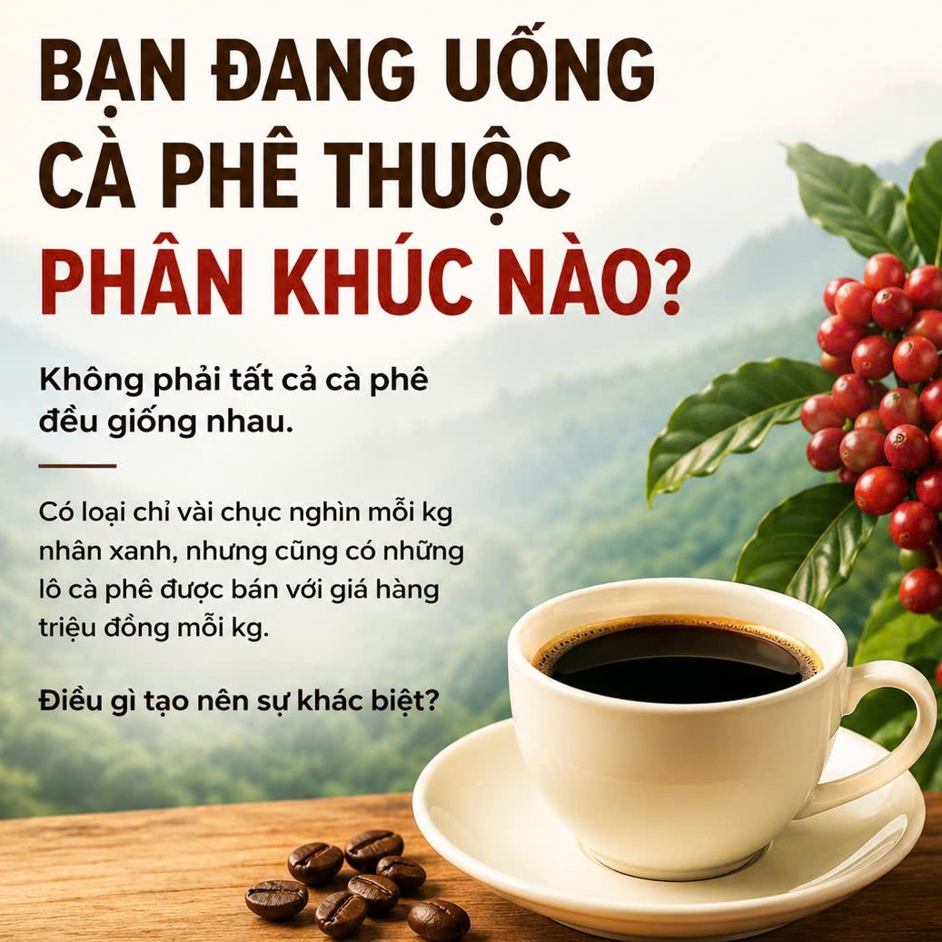 Bạn đang uống cà phê thuộc phân khúc nào ?